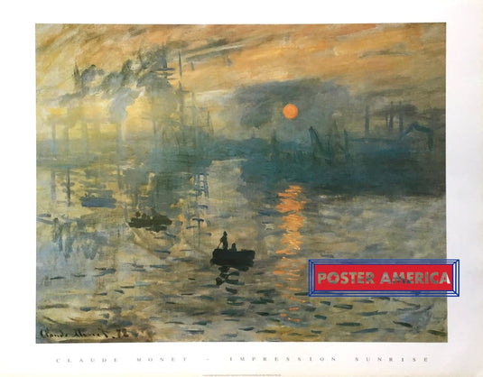 Claude Monet Impression Sunrise Art Print 22 X 28 Posters Prints & Visual Artwork