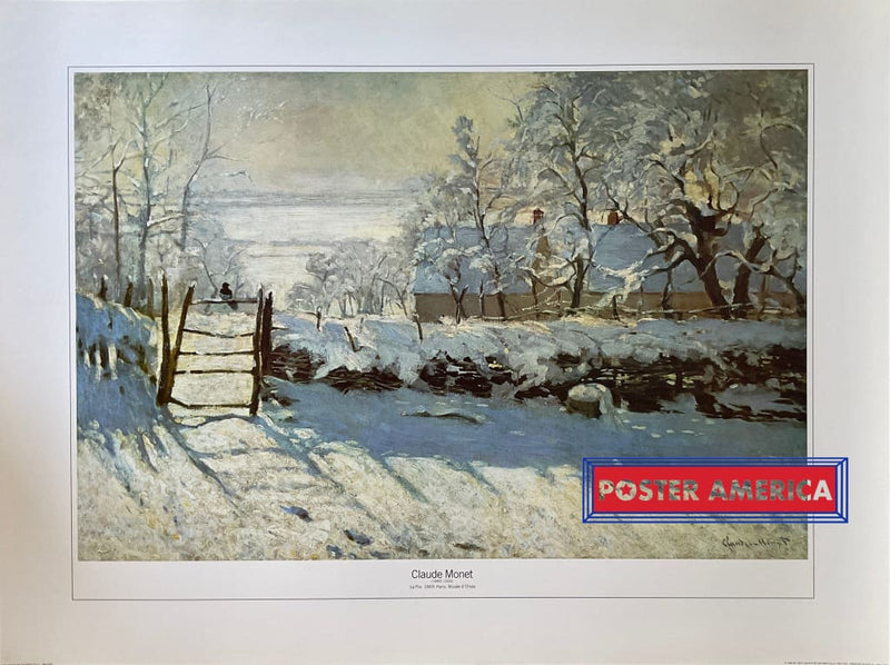Load image into Gallery viewer, Claude Monet La Pie Vintage Italian Import Art Print 23.5 X 31.5
