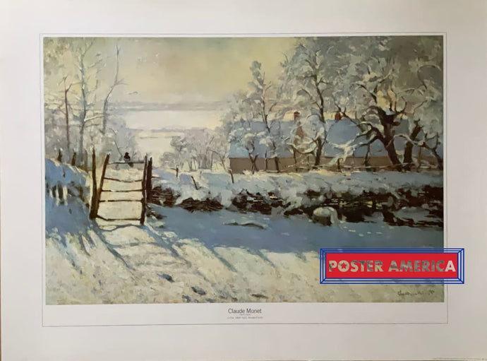 Claude Monet La Pie Vintage Italian Import Art Print 23.5 X 31.5 Fine