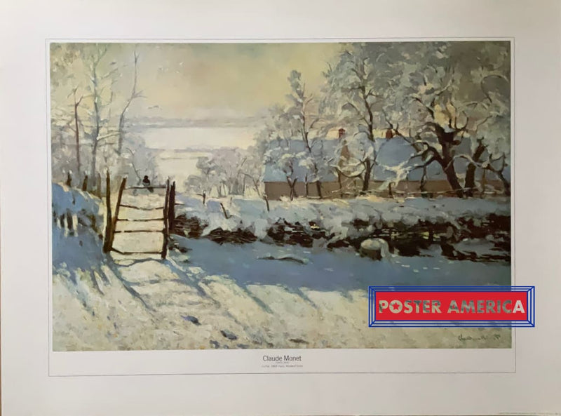 Load image into Gallery viewer, Claude Monet La Pie Vintage Italian Import Art Print 23.5 X 31.5 Fine
