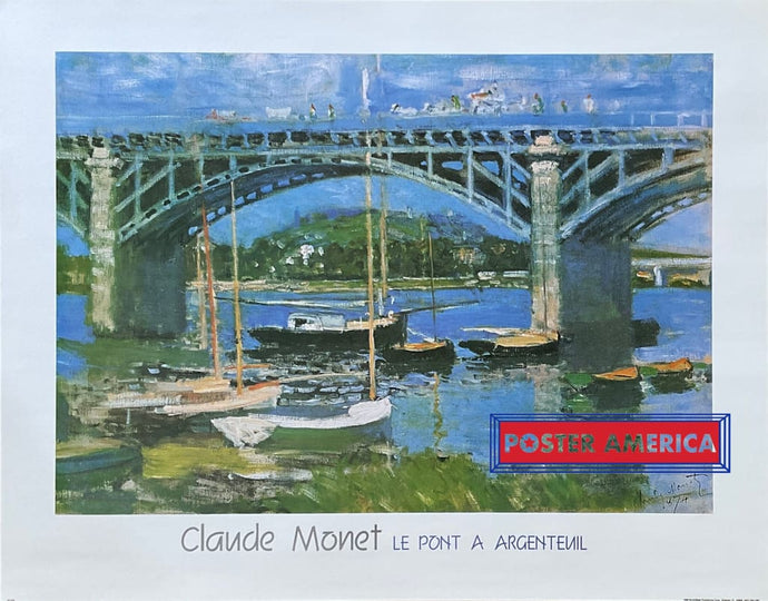 Claude Monet Le Pont A Argenteuil Vintage Art Print 22 X 28 Posters Prints & Visual Artwork