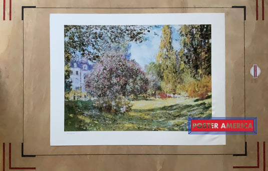Claude Monet Leparc Monceau Paris Fine Art Print 21.5 X 28.5 Vintage Fine Art Print
