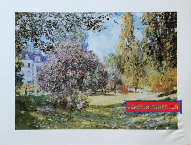 Load image into Gallery viewer, Claude Monet Leparc Monceau Paris Fine Art Print 21.5 X 28.5 Vintage Fine Art Print
