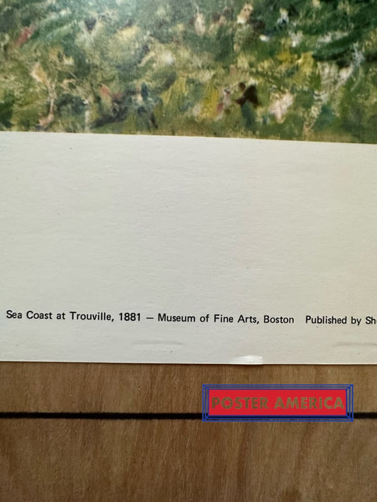 Claude Monet Sea Coast At Trouville Vintage Fine Art Print 22.5 X 28.5 Poster