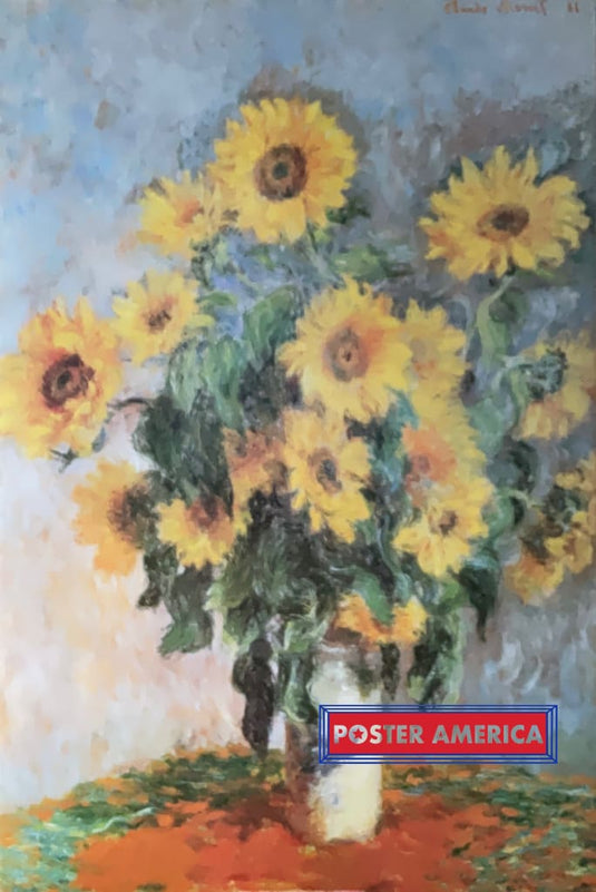 Claude Monet Sunflowers Fine Art Print Poster 24 X 36