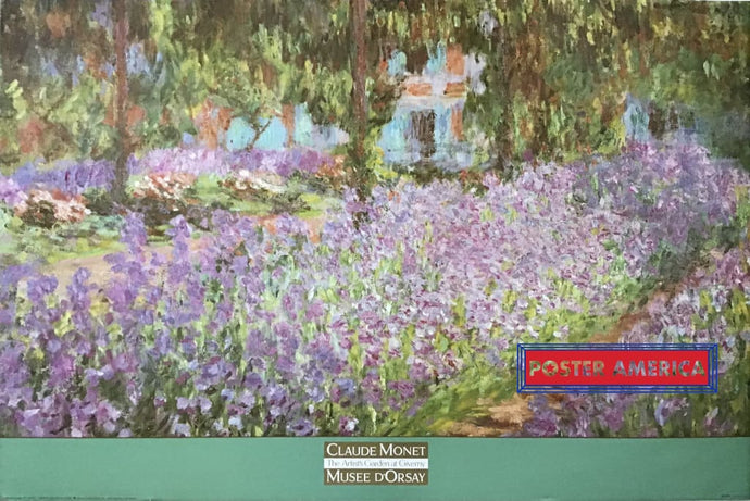 Claude Monet The Artists Garden At Giverny 1989 Vintage Poster 24 X 36 Fine Art Print