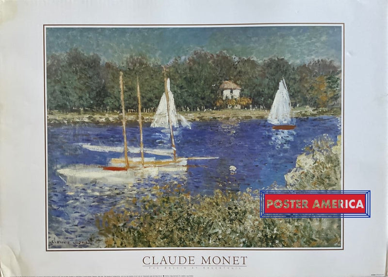 Load image into Gallery viewer, Claude Monet The Bassin At Argenteuil Vintage 1995 20 X 28 Fine Art Print Poster
