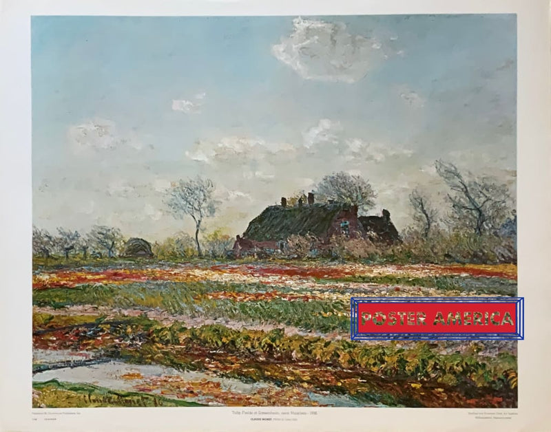 Load image into Gallery viewer, Claude Monet Tulip Fields At Sassenheim Vintage Shorewood Art Print 22.5 X 28.5 Vintage Fine Art
