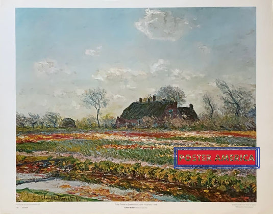 Claude Monet Tulip Fields At Sassenheim Vintage Shorewood Art Print 22.5 X 28.5 Vintage Fine Art