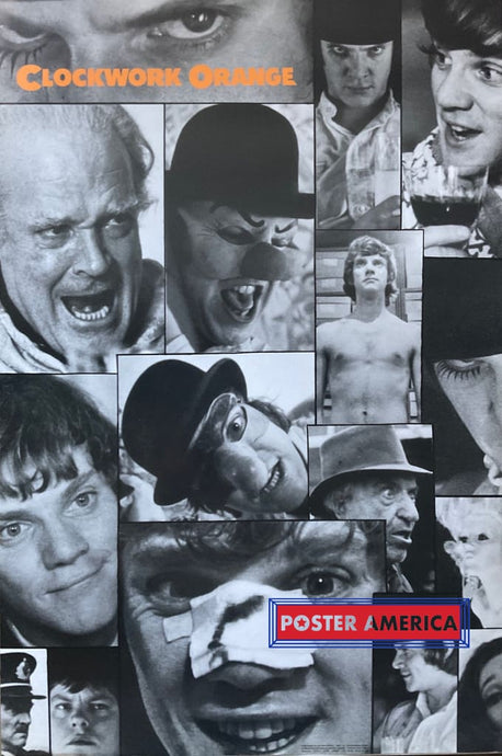 Clockwork Orange Malcolm Mcdowell Vintage Collage 23.5 X 35 Poster