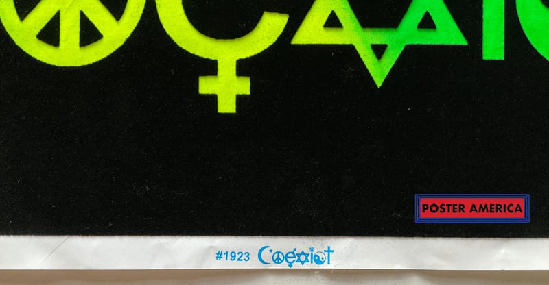 Load image into Gallery viewer, Coexist Peace Sign Black Light Poster 23 X 35
