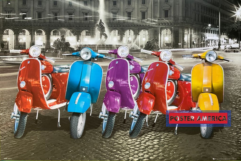 Load image into Gallery viewer, Colors Of The Rainbow Scooters Poster 24 X 36
