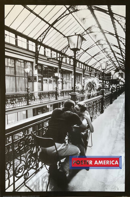Couple Kissing In Train Station Vintage 2004 Poster 24 X 36
