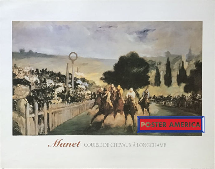 Course De Chevaux A Longchamp By Edouard Manet Art Reproduction Poster 22 X 28