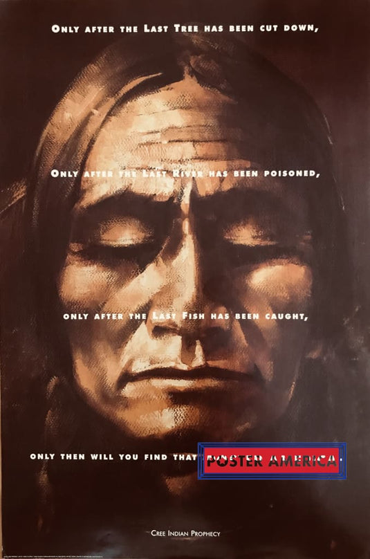 Cree Indian Prophecy Swiss Import Poster 24 X 36