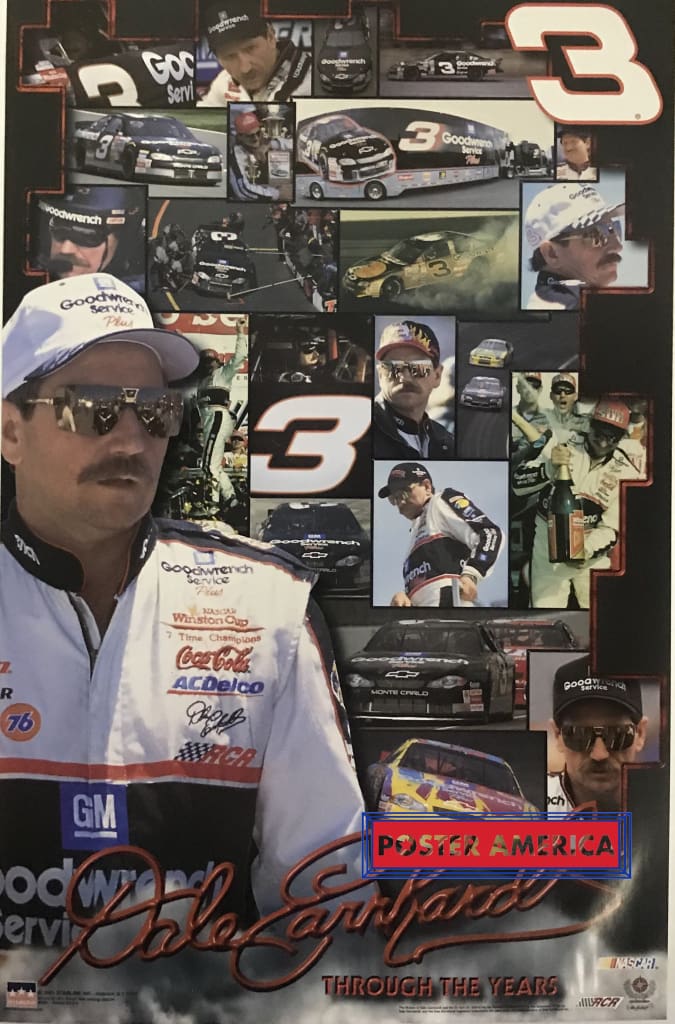 Load image into Gallery viewer, Dale Earnhardt Through The Years 2001 Collage Poster 23 X 35
