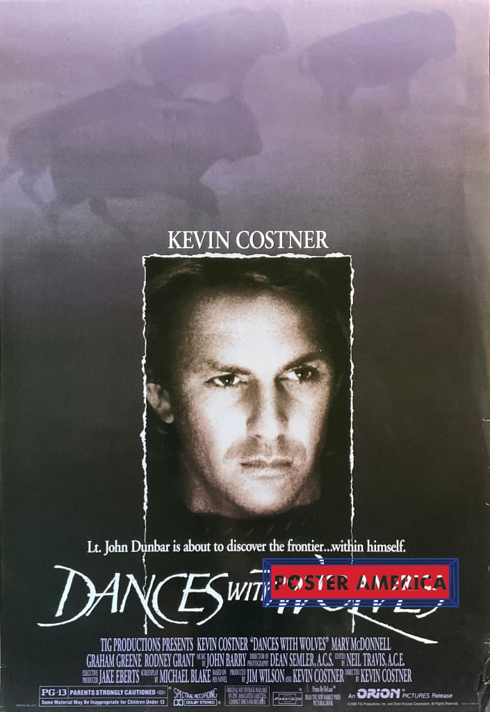 Load image into Gallery viewer, Dances With Wolves Vintage Original 1990 One-Sheet Movie Poster 27 X 39
