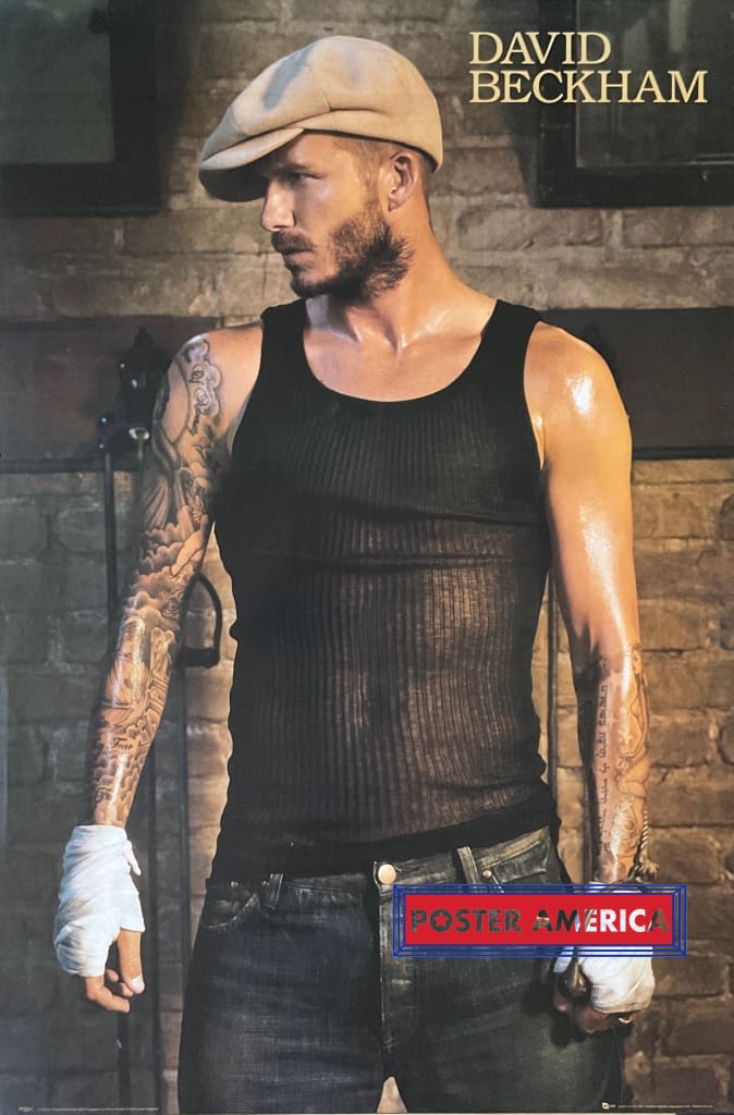 Load image into Gallery viewer, David Beckham Tank Top And Fedora 2008 Poster 24 X 36

