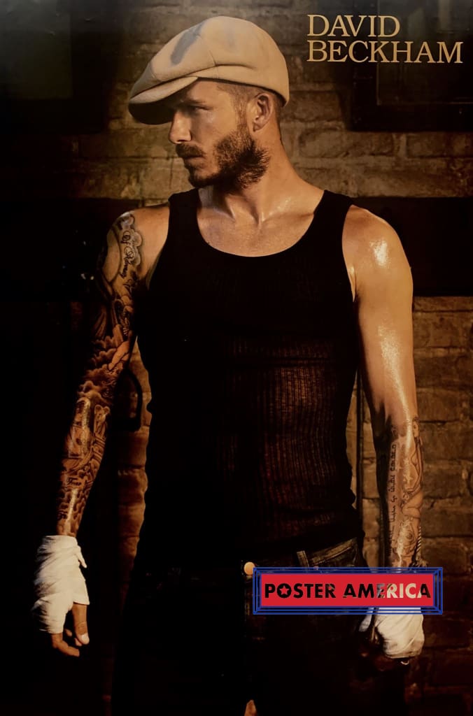 Load image into Gallery viewer, David Beckham Tanktop And Fedora Uk Import Poster 24 X 36

