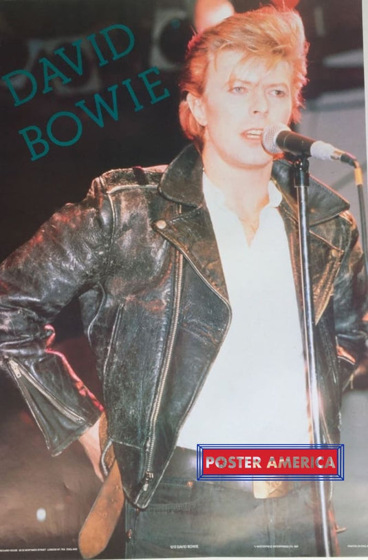David Bowie Leather Jacket 1987 Uk Import Poster 23 X 35 Vintage Poster