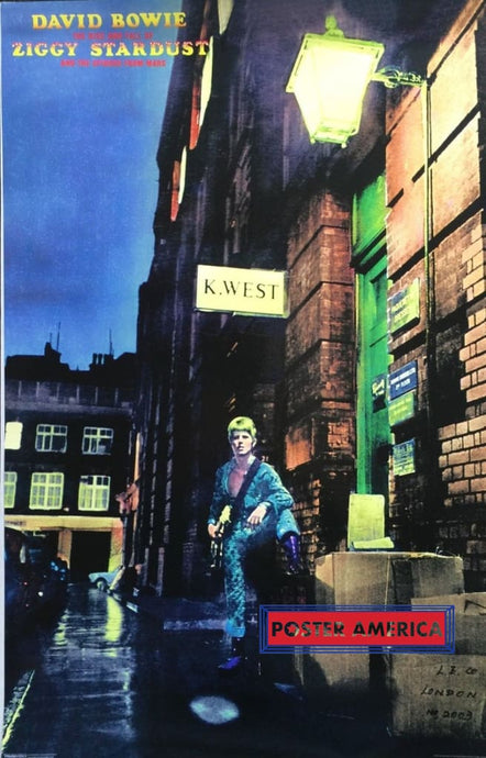 David Bowie Ziggy Stardust Playing Guitar Poster 24 X 36