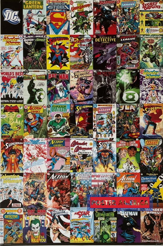 Dc Comic Book Collage Collection Of Comics Poster 24 X 36 A Collage Of Some The Best Comics Ever