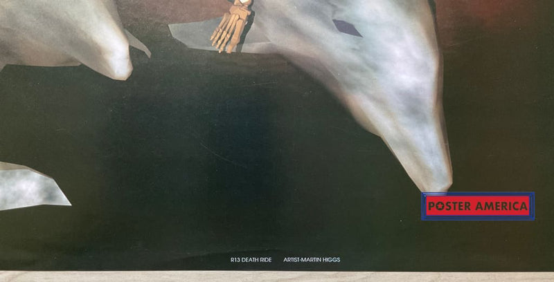 Load image into Gallery viewer, Death Ride By Martin Higgs Vintage 1994 Computer Generated Art Poster 22 X 32
