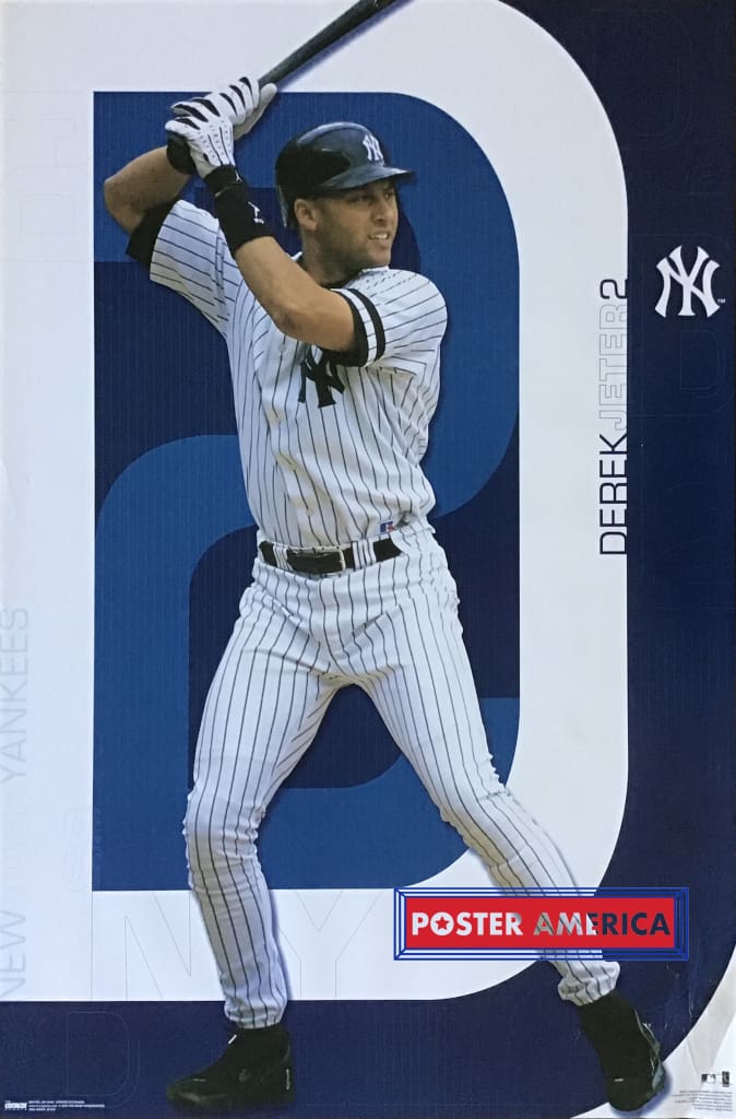 Load image into Gallery viewer, Derek Jeter New York Yankees Mlb Vintage 2002 Poster 22.5 X 34
