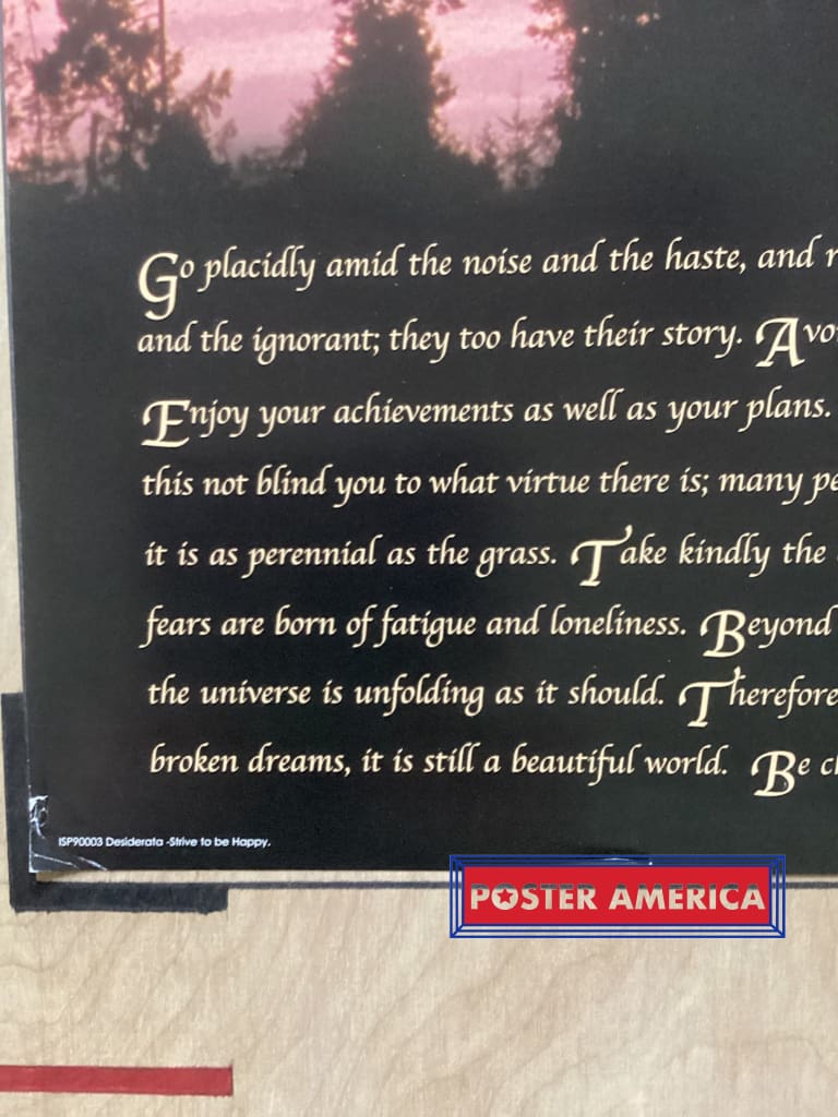 Load image into Gallery viewer, Desiderata Strive To Be Happy Vintage Poster 24 X 36 Vintage Poster

