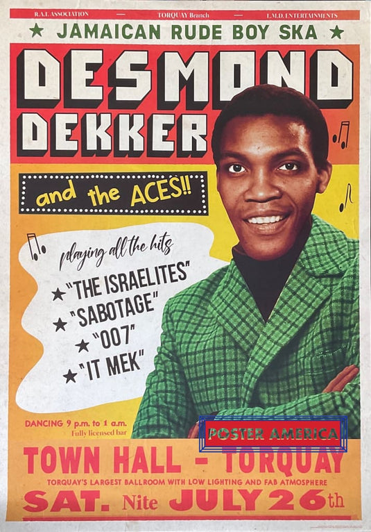 Desmond Dekker Concert Promo Reproduction Poster 23.5 X 33