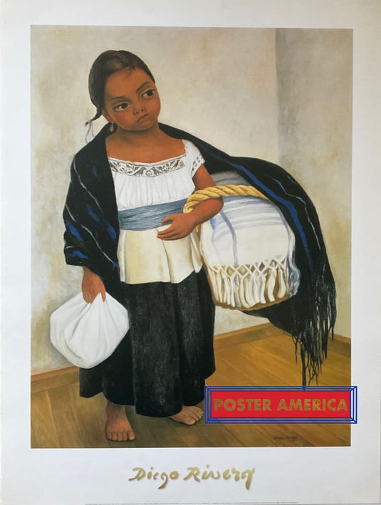 Diego Rivera Niño Con Cesto Vintage 2001 Art Print 23.5 X 31.5 Poster