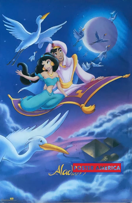 Disneys Aladdin Vintage & Jasmine Carpet Ride Poster 23 X 35 Vintage Poster