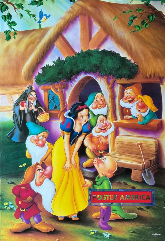 Load image into Gallery viewer, Disneys Snow White And The Seven Dwarves Vintage Movie Poster 24 X 35
