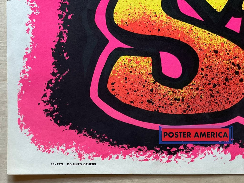 Load image into Gallery viewer, Do Unto Others And Then Split Vintage Black Light Poster 23 X 35
