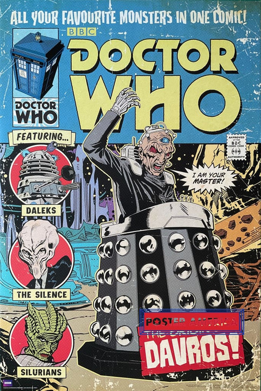 Doctor Who Comic Book Cover Art Poster 24 X 36