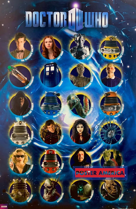 Doctor Who Full Cast Collage Poster 24 X 36