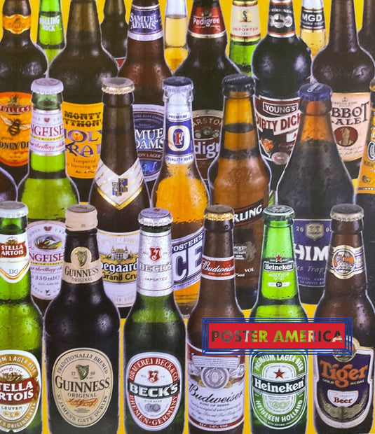 Domestic & Import Beer Collage 12 X 36 Poster