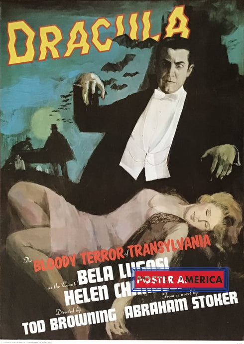 Dracula The Bloody Terror Of Transylvania Rare Vintage Movie Poster 20 X 28