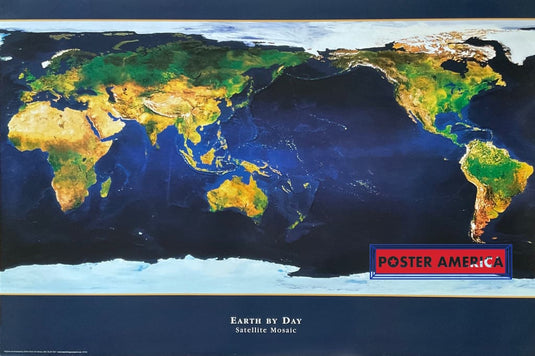 Earth By Day Satellite Mosaic Out Of Print Poster 24 X 36 Vintage Poster