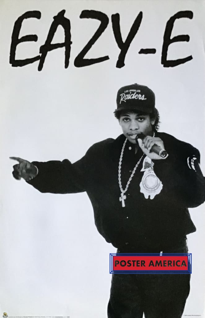 Load image into Gallery viewer, Eazy-E Nwa Rapper Black And White Poster 22.5 X 34.5
