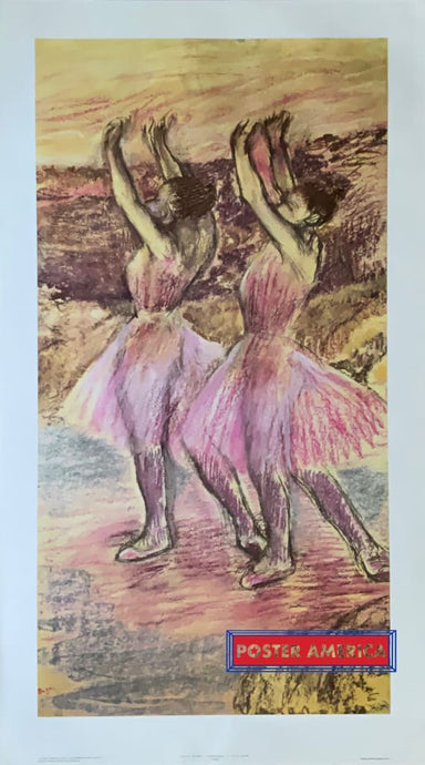 Edgar Degas Danseuses En Tutu Rose Vintage Fine Art Print 22.5 X 39