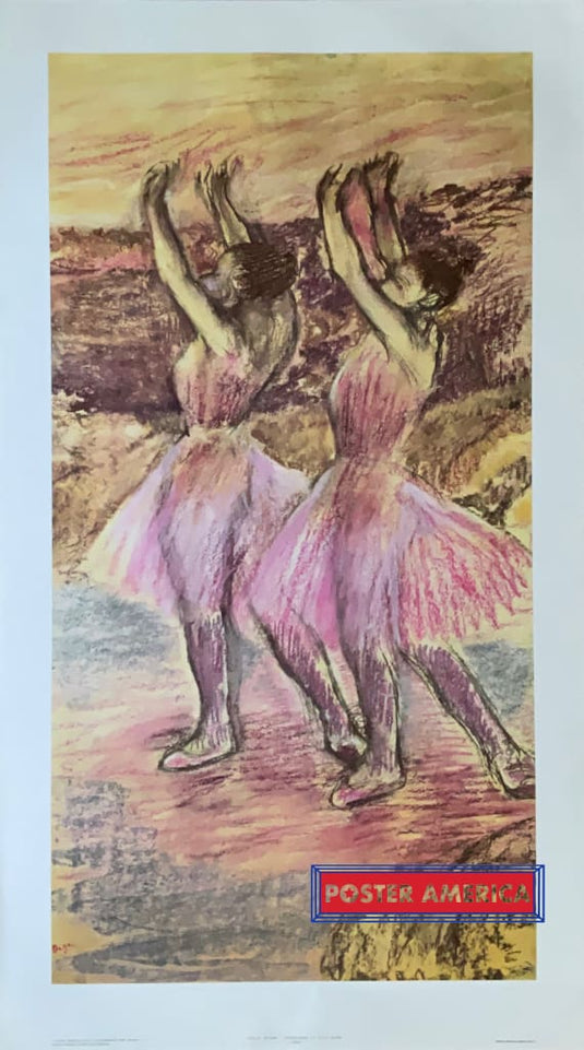 Edgar Degas Danseuses En Tutu Rose Vintage Fine Art Print 22.5 X 39
