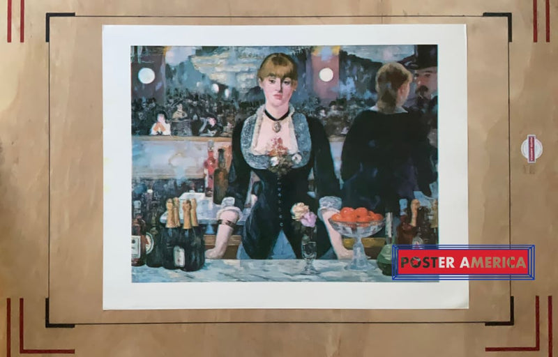 Load image into Gallery viewer, Edouard Manet A Bar At The Folies-Bergere Vintage Fine Art Print 22.25 X 28.5 Vintage Fine Art Print
