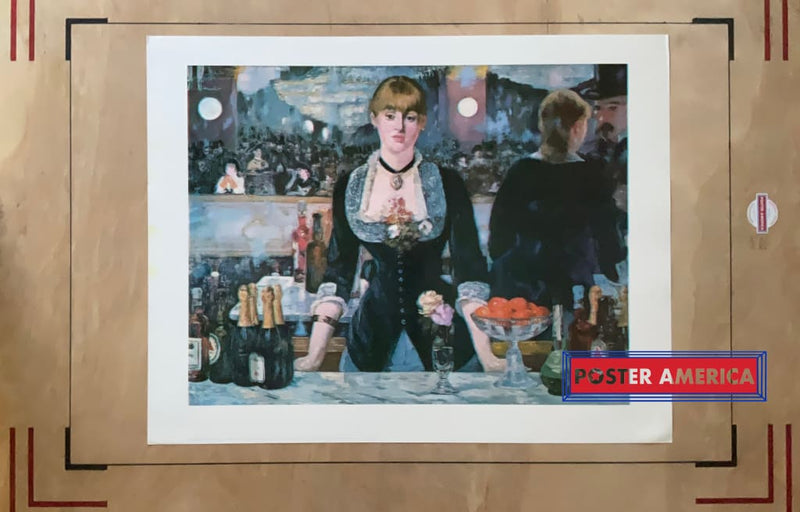 Load image into Gallery viewer, Edouard Manet A Bar At The Folies-Bergere Vintage Fine Art Print 22.25 X 28.5 Vintage Fine Art Print
