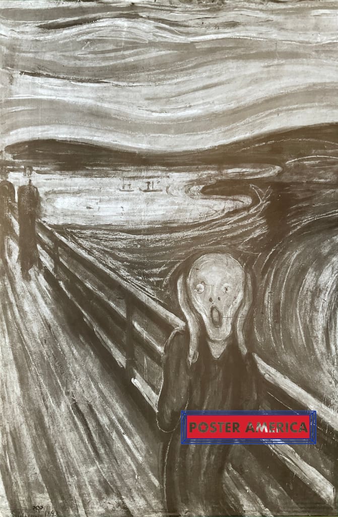Load image into Gallery viewer, Edvard Munch The Scream Grayscale Art Poster 23 X 35
