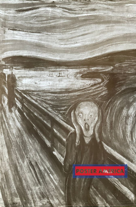 Edvard Munch The Scream Grayscale Art Poster 23 X 35