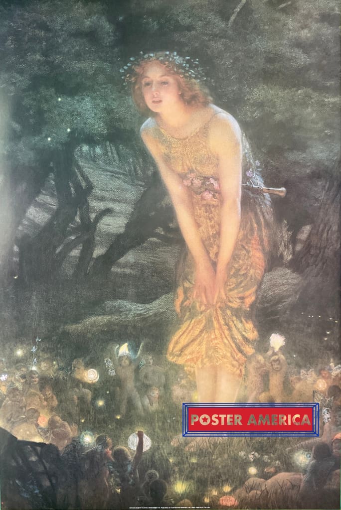 Load image into Gallery viewer, Edward Robert Hughes Midsummer Eve Fairy Art Poster 24 X 36
