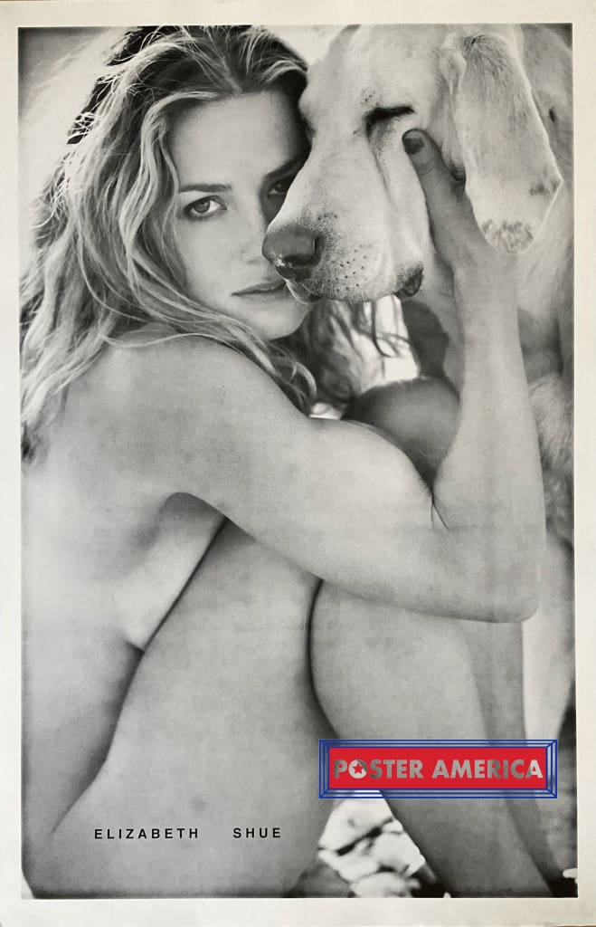 Load image into Gallery viewer, Elizabeth Shue With Labrador Dog Poster 23 X 35
