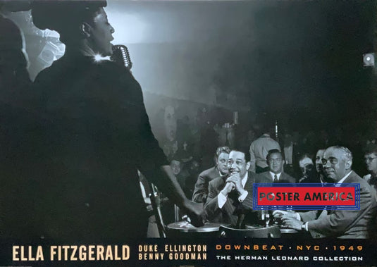 Ella Fitzgerald In Nyc 1949 Black & White Poster 24 X 34 Vintage Poster