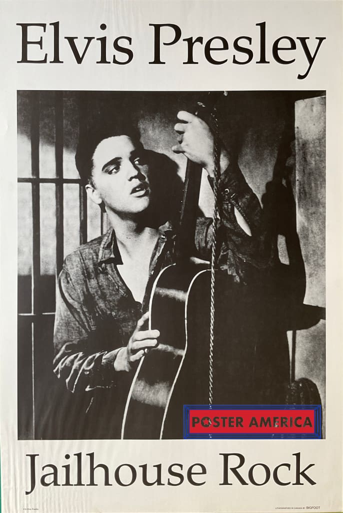 Load image into Gallery viewer, Elvis Presley Jailhouse Rock Black &amp; White Music Poster 22 X 33

